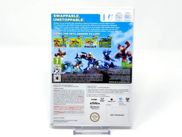 Parte trasera de Skylanders: Swap Force (ESP) para Nintendo Wii, edición PAL España