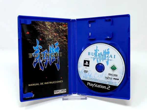 Interior del juego Bujingai: Swordmaster (ESP) para PlayStation 2 con disco y manual