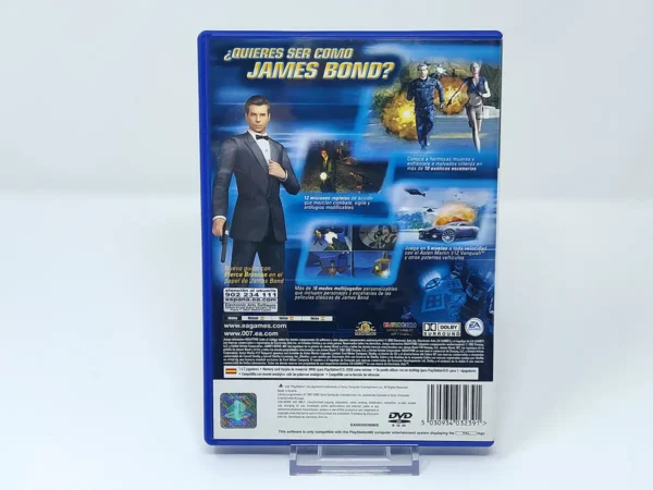 Parte trasera de James Bond 007: Nightfire (ESP) para PlayStation 2, edición PAL España