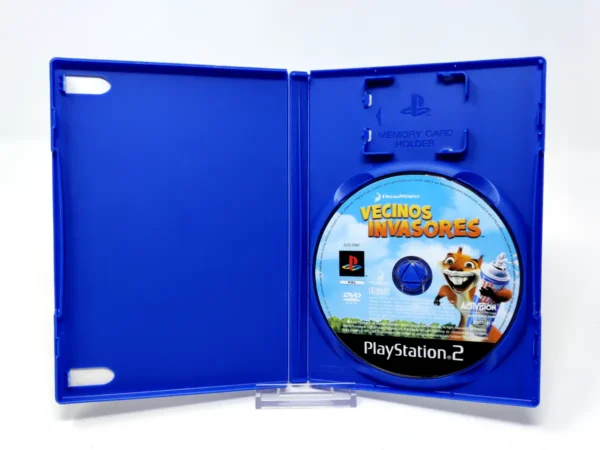 Interior del juego Vecinos Invasores (ESP) (Rebajado) para PlayStation 2 con disco y manual
