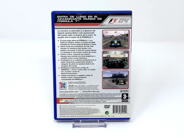 Interior del juego Formula One 04 (ESP) (v2) (Rebajado) para PlayStation 2 con disco y manual