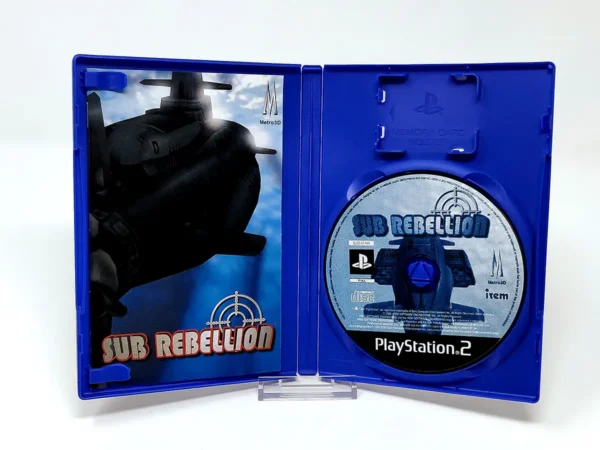 Interior del juego Sub Rebellion (ESP) para PlayStation 2 con disco y manual