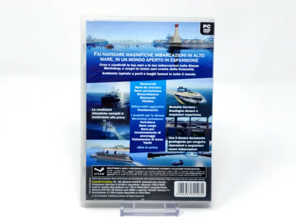 Parte trasera de World Ship Simulator (ITA) para PC, edición PAL Italia