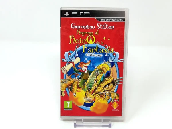 Portada de Geronimo Stilton: Return to the Kingdom of Fantasy: The Videogame (ESP) para PSP, edición PAL España, de segunda mano