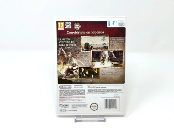 Parte trasera de The Legend of Zelda: Twilight Princess (ESP) (Nintendo Selects) para Nintendo Wii, edición PAL España