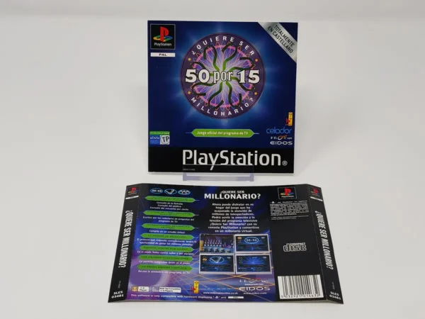 50 por 15 ¿Quiere Ser Millonario? (ESP) (Carátulas) para PlayStation 1, de segunda mano