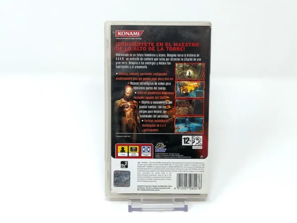 Parte trasera de Rengoku: The Tower of Purgatory (ESP) para PSP, edición PAL España