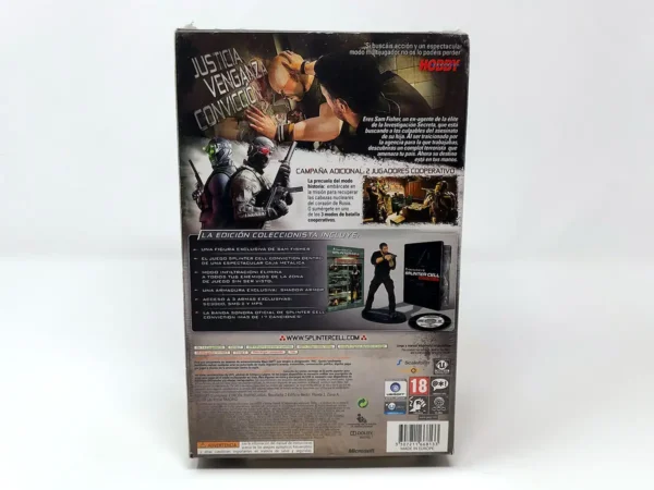 Parte trasera de Tom Clancy's Splinter Cell: Conviction (Edición Coleccionista) (ESP) (Precintado) para XBOX 360, edición PAL España
