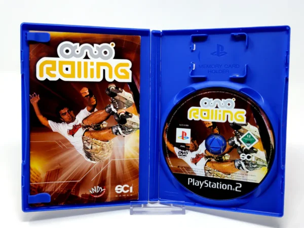 Interior del juego Rolling (ESP) para PlayStation 2 con disco y manual