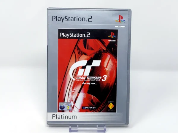 Portada de Gran Turismo 3: A-Spec (EUR) (Platinum) para PlayStation 2, edición PAL EUR, de segunda mano
