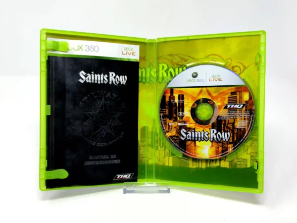 Interior del juego Saints Row (ESP) para XBOX 360 con disco y manual