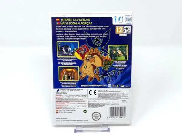 Parte trasera de Ben 10: Alien Force (ESP) para Nintendo Wii, edición PAL España