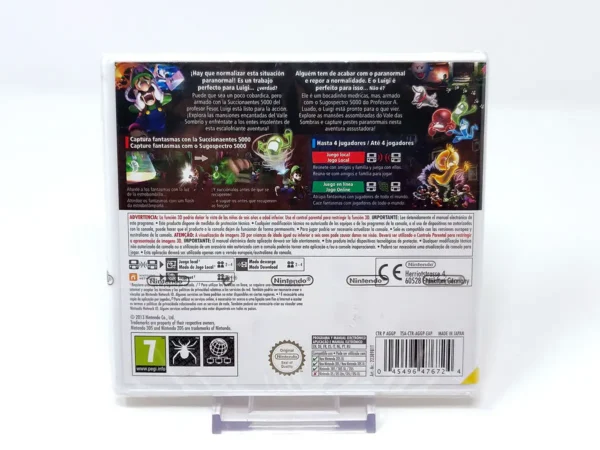 Parte trasera de Luigi's Mansion 2 (ESP) (Selects) (Precintado) para Nintendo 3DS, edición PAL España
