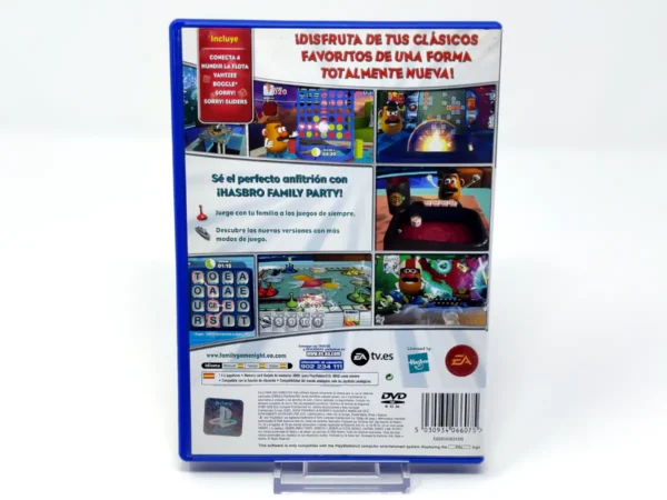 Parte trasera de Hasbro Family Game Night (ESP) para PlayStation 2, edición PAL España