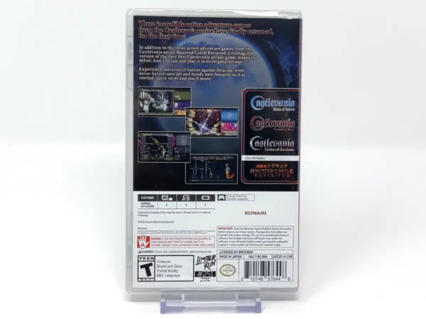 Parte trasera de Castlevania: Dominus Collection - Ecclesia (USA) (Limited Run) (Precintado) para Nintendo Switch, edición NTSC USA