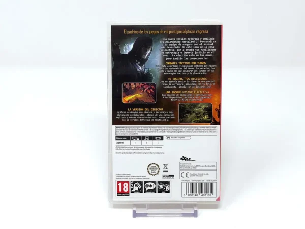 Parte trasera de Wasteland 2: Director's Cut (ESP) para Nintendo Switch, edición PAL España