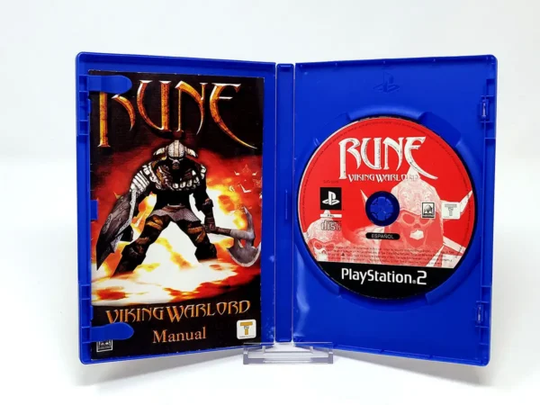 Interior del juego Rune: Viking Warlord (ESP) para PlayStation 2 con disco y manual