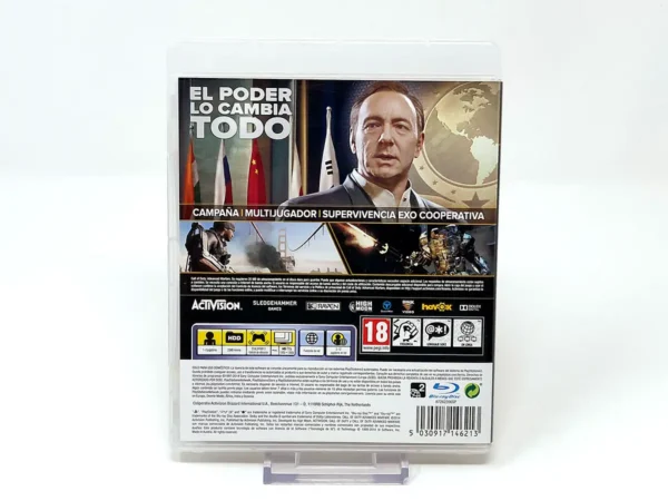 Parte trasera de Call of Duty: Advanced Warfare (ESP) para PlayStation 3, edición PAL España