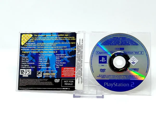 Parte trasera de Capcom Classics Collection Vol. 2 (EUR) (Promo) para PlayStation 2