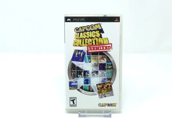 Portada de Capcom Classics Collection Remixed (USA) para PSP, edición NTSC USA, de segunda mano