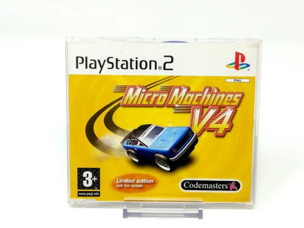 Portada de Micro Machines V4 (ESP) (Promo) para PlayStation 2, edición PAL España, de segunda mano