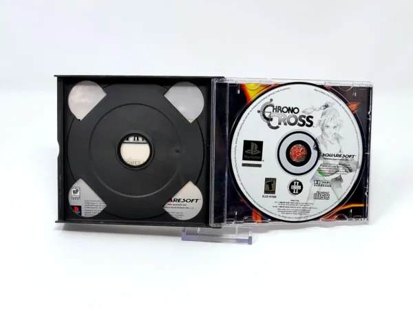 Lateral de la caja de Chrono Cross (USA) para PlayStation 1