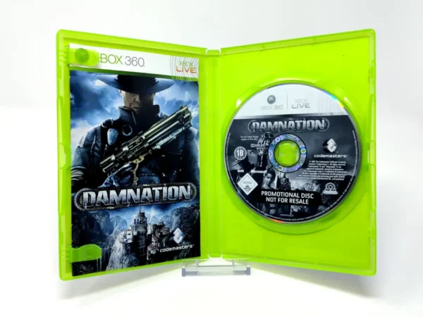 Interior del juego Damnation (ESP) (Promo) para XBOX 360 con disco y manual