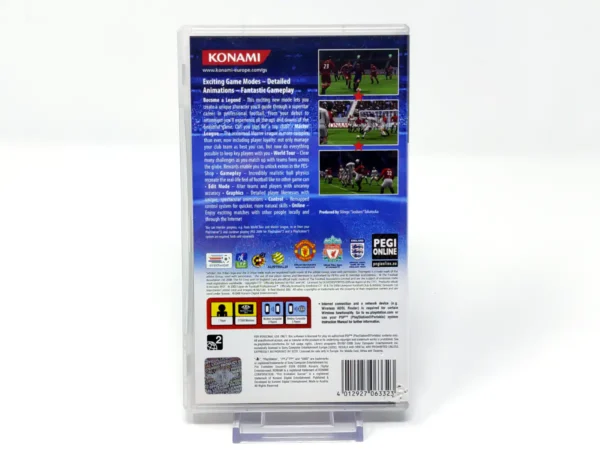 Parte trasera de PES 2009: Pro Evolution Soccer (UK) para PSP, edición PAL España
