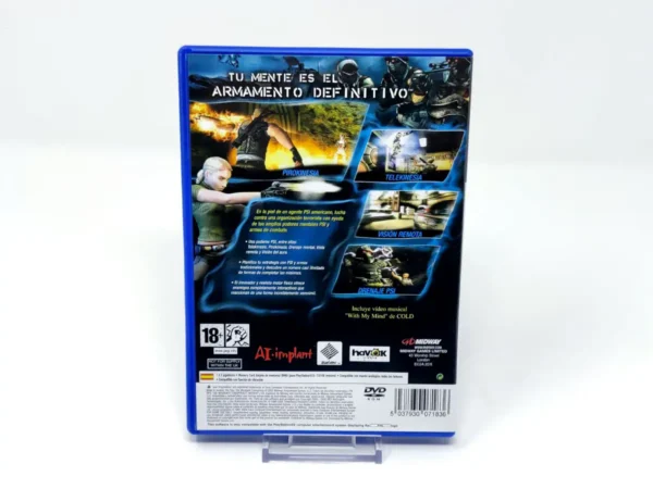 Parte trasera de Psi-Ops: The Mindgate Conspiracy (ESP) (Rebajado) para PlayStation 2, edición PAL España