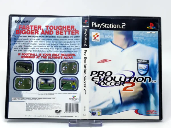 Pro Evolution Soccer 2 (UK) (Carátula) para PlayStation 2, edición PAL UK, de segunda mano