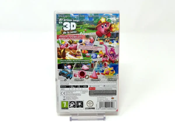 Parte trasera de Kirby y La Tierra Olvidada (ESP) (Precintado) para Nintendo Switch, edición PAL España