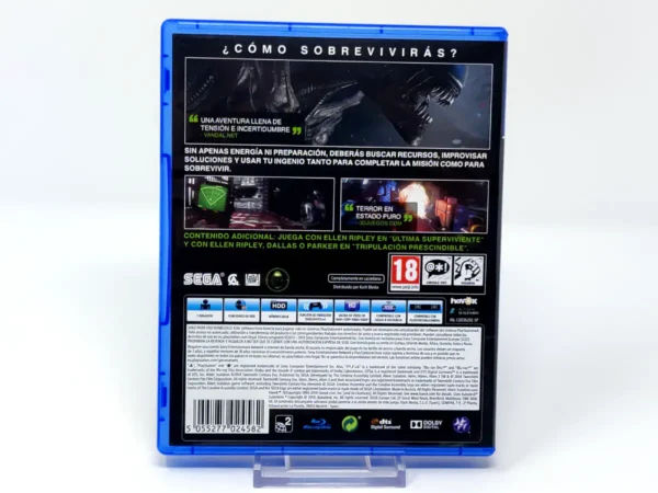 Parte trasera de Alien: Isolation (Edición Ripley) (ESP) para PlayStation 4, edición PAL España