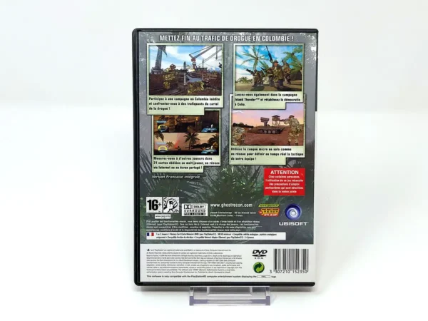 Parte trasera de Tom Clancy's Ghost Recon: Jungle Storm (FRA) para PlayStation 2, edición PAL Francia