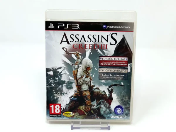 Portada de Assassin's Creed III (Edición Especial) (ESP) para PlayStation 3, edición PAL España, de segunda mano
