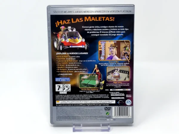 Parte trasera de Los Sims: Toman la Calle (ESP) (Platinum) para PlayStation 2, edición PAL España