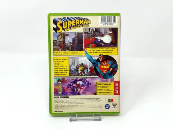 Parte trasera de Superman: The Man of Steel (ESP) para XBOX, edición PAL España
