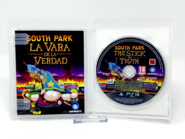 Interior del juego South Park: La Vara de la Verdad (ESP) para PlayStation 3 con disco y manual