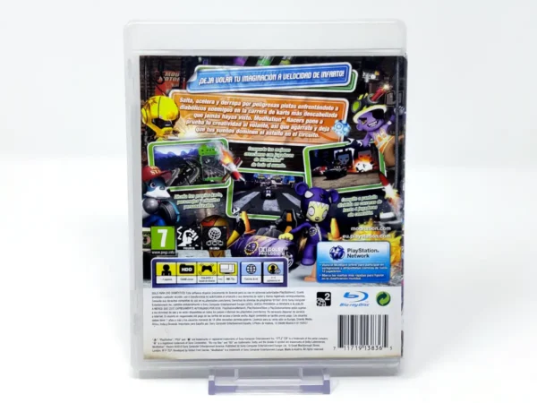 Parte trasera de ModNation Racers (ESP) (Rebajado) para PlayStation 3, edición PAL España