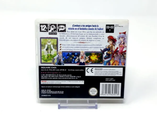 Parte trasera de Final Fantasy Tactics A2: Grimoire of the Rift (ESP) para Nintendo DS, edición PAL España
