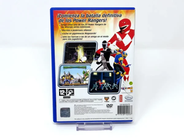 Parte trasera de Power Rangers: Super Legends (ESP) para PlayStation 2, edición PAL España