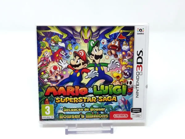 Portada de Mario & Luigi: Superstar Saga + Bowser's Minions (ESP) (Precintado) para Nintendo 3DS, edición PAL España, de segunda mano