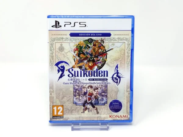 Portada de Suikoden 1 y 2 HD Remaster (Edición Día Uno) (ESP) (Precintado) para PlayStation 5, edición PAL España, nuevo