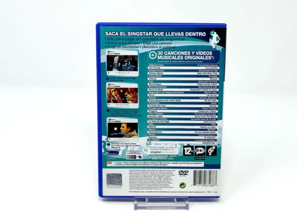 Parte trasera de SingStar Pop Hits: 40 Principales (ESP) (Rebajado) para PlayStation 2, edición PAL España