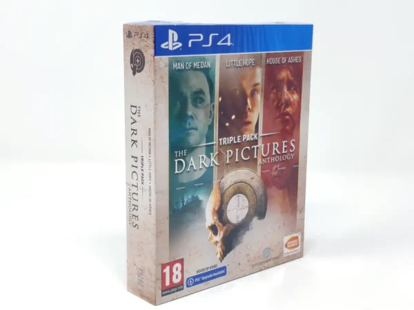 Parte trasera de The Dark Pictures Anthology: Triple Pack (EUR) (Precintado) para PlayStation 4, edición PAL EUR