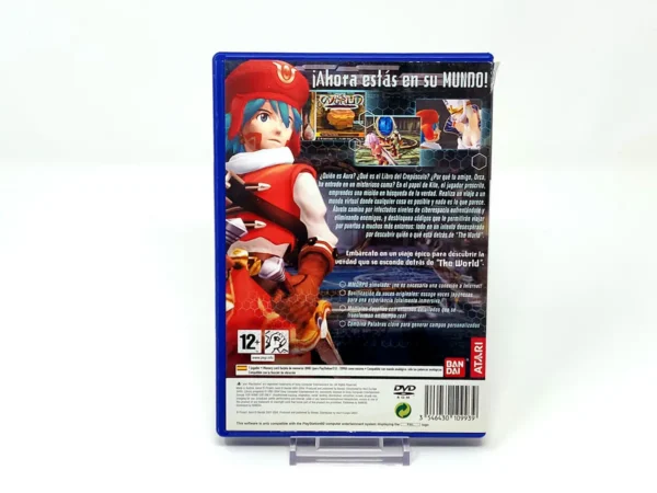Parte trasera de .Hack: Infection Part 1 (ESP) para PlayStation 2, edición PAL España