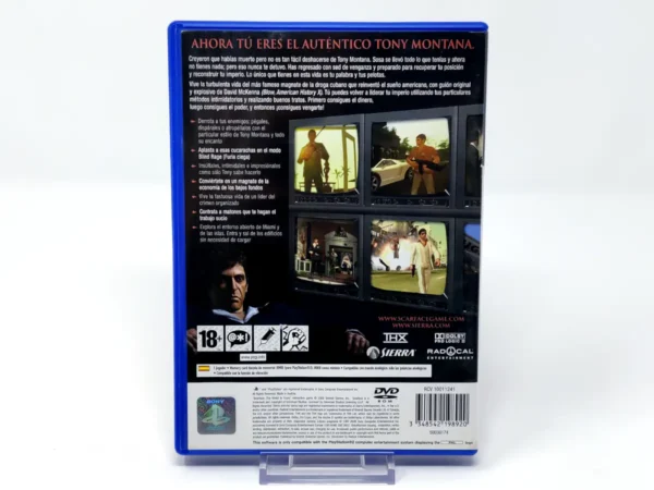Parte trasera de Scarface: The World Is Yours (ESP) para PlayStation 2, edición PAL España