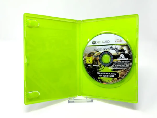 Interior del juego Colin McRae: DiRT 2 (UK) (Promo) para XBOX 360 con disco y manual