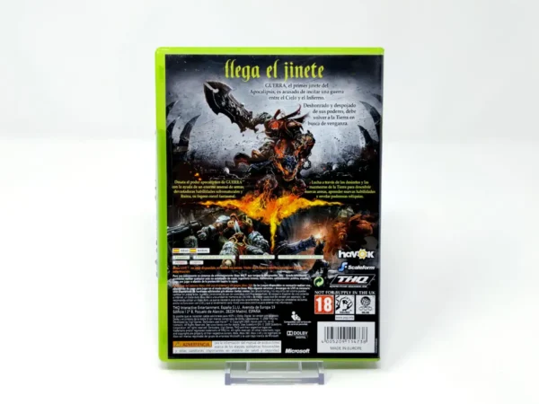 Parte trasera de Darksiders (ESP) para XBOX 360, edición PAL España