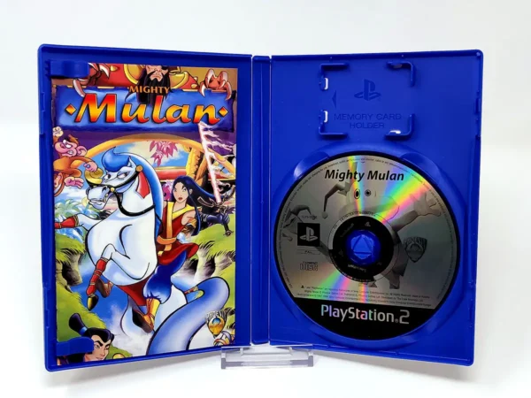 Interior del juego Mighty Mulan (FRA) para PlayStation 2 con disco y manual