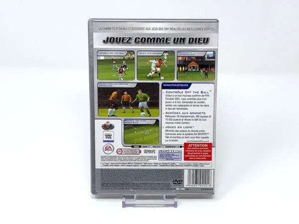 Parte trasera de FIFA Football 2004 (FRA) para PlayStation 2, edición PAL Francia